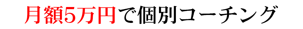 月額5万円で個別コーチング